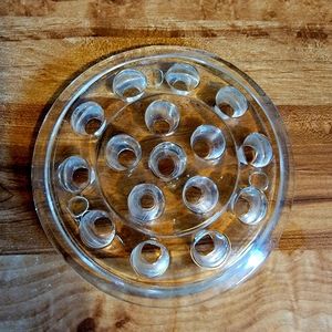 Vintage Heavy 16 Hold Vase Frog